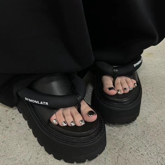 Women's Bottom Flip-flops Outer Wear High-grade Summer Slippers