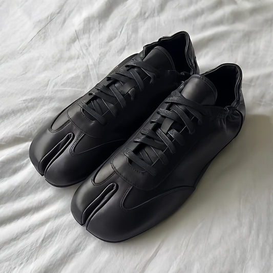 Women's Sheepskin Version Korean Style Niche Split Toe German Training Genuine Casual Shoes