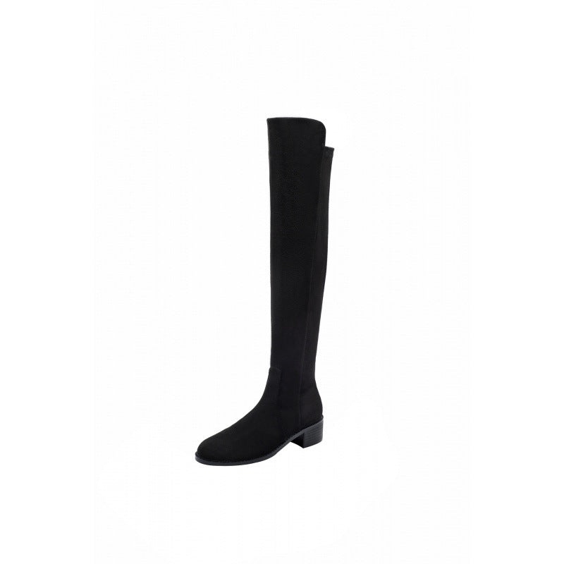 High Tube High-heel Long Zipper Skinny Knight Stretch Women's Leather Boots
