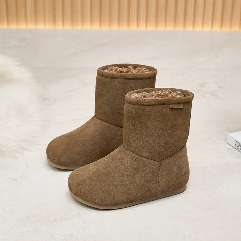 Women's Fashion Versatile Riding Flat Fashionable Sleeve Two-way Women's Snow Boots