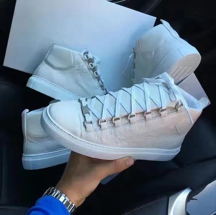 Thick Bottom Height Increasing Color Matching Men's Casual Shoes