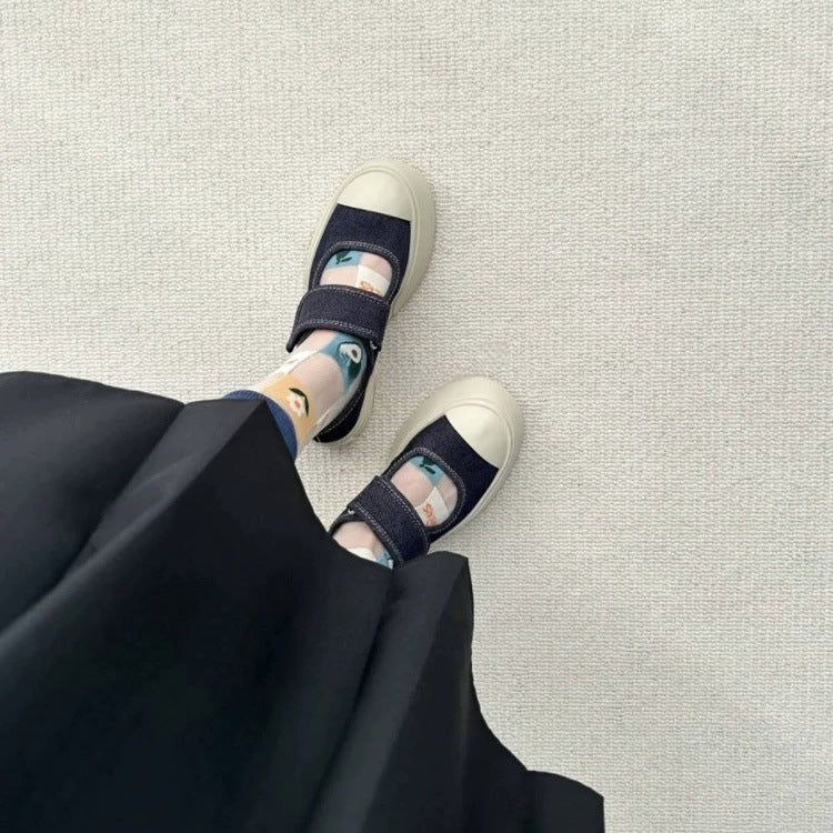 Platform Muffin Mary Jane Velcro Ugly Women's Sports Shoes