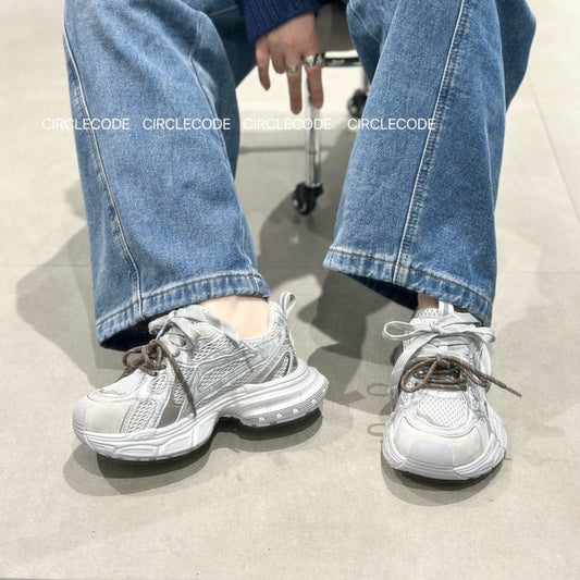 Women's Genuine Breathable Mesh Platform Heightened Daddy Spring Women's Sports Shoes
