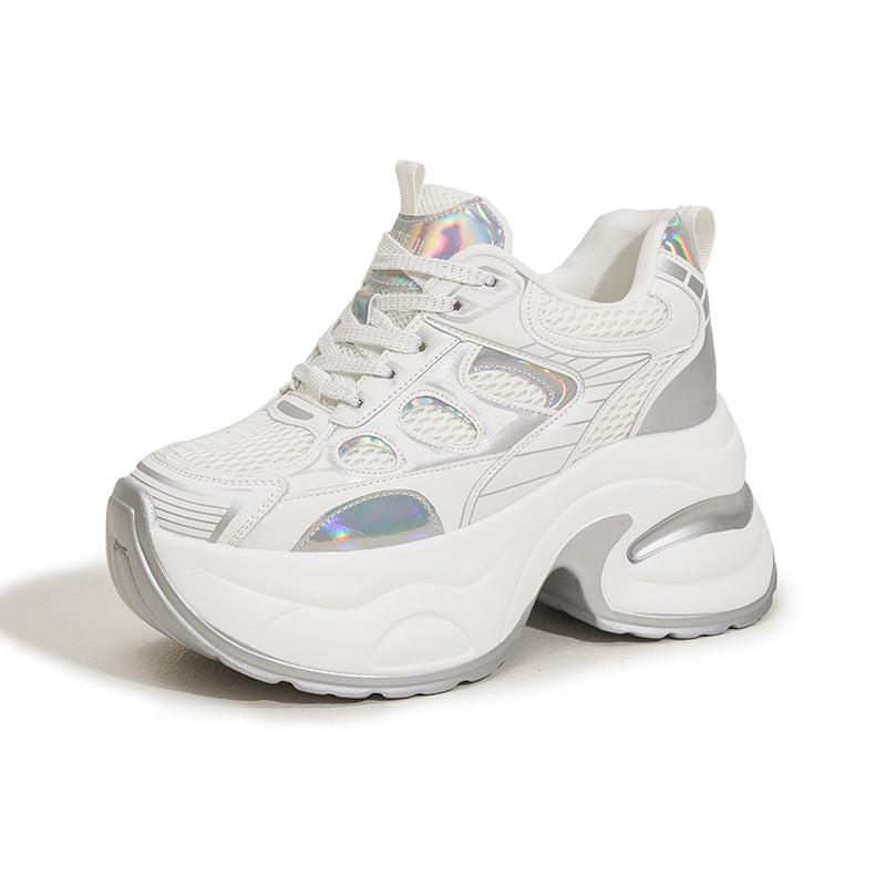 Women's Increasing Insole Dad Spring Mesh Breathable Fashion Sneakers