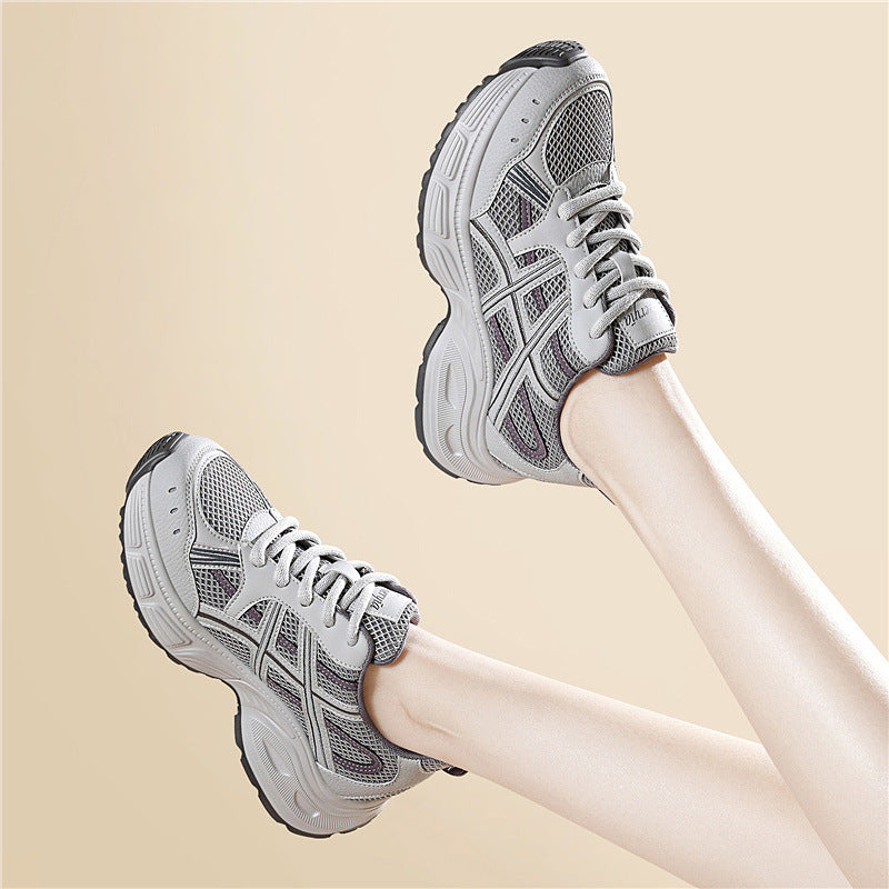 Women's Platform Height Increasing Gray Days Spring Joker Women's Sports Shoes