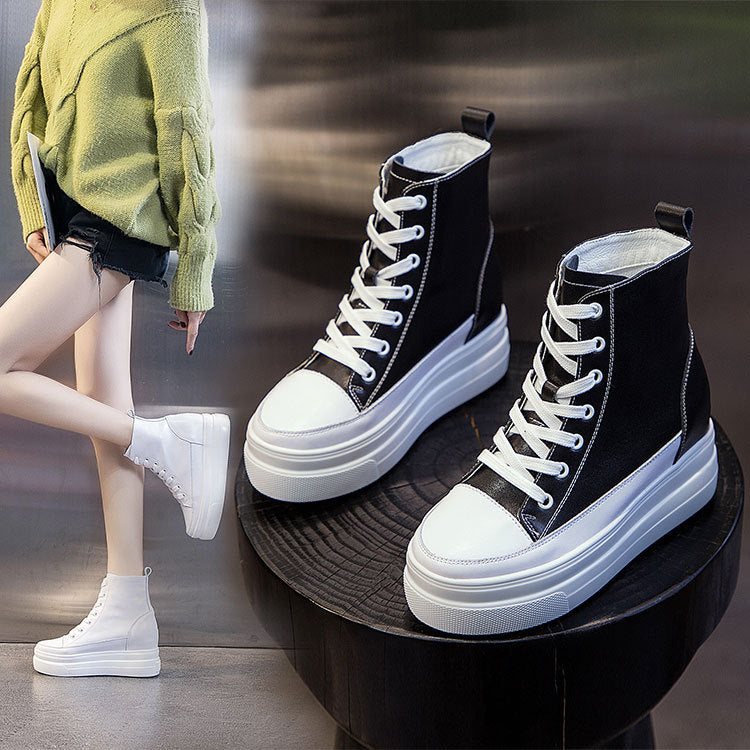 Women's Martin Short Korean Invisible Elevated Muffin Comfortable Women's Casual Shoes
