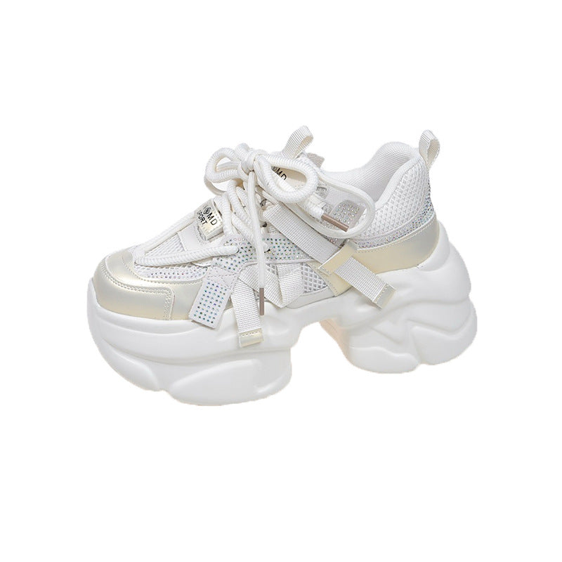 Women's Authentic Clunky Slimming Platform Leisure Sneakers