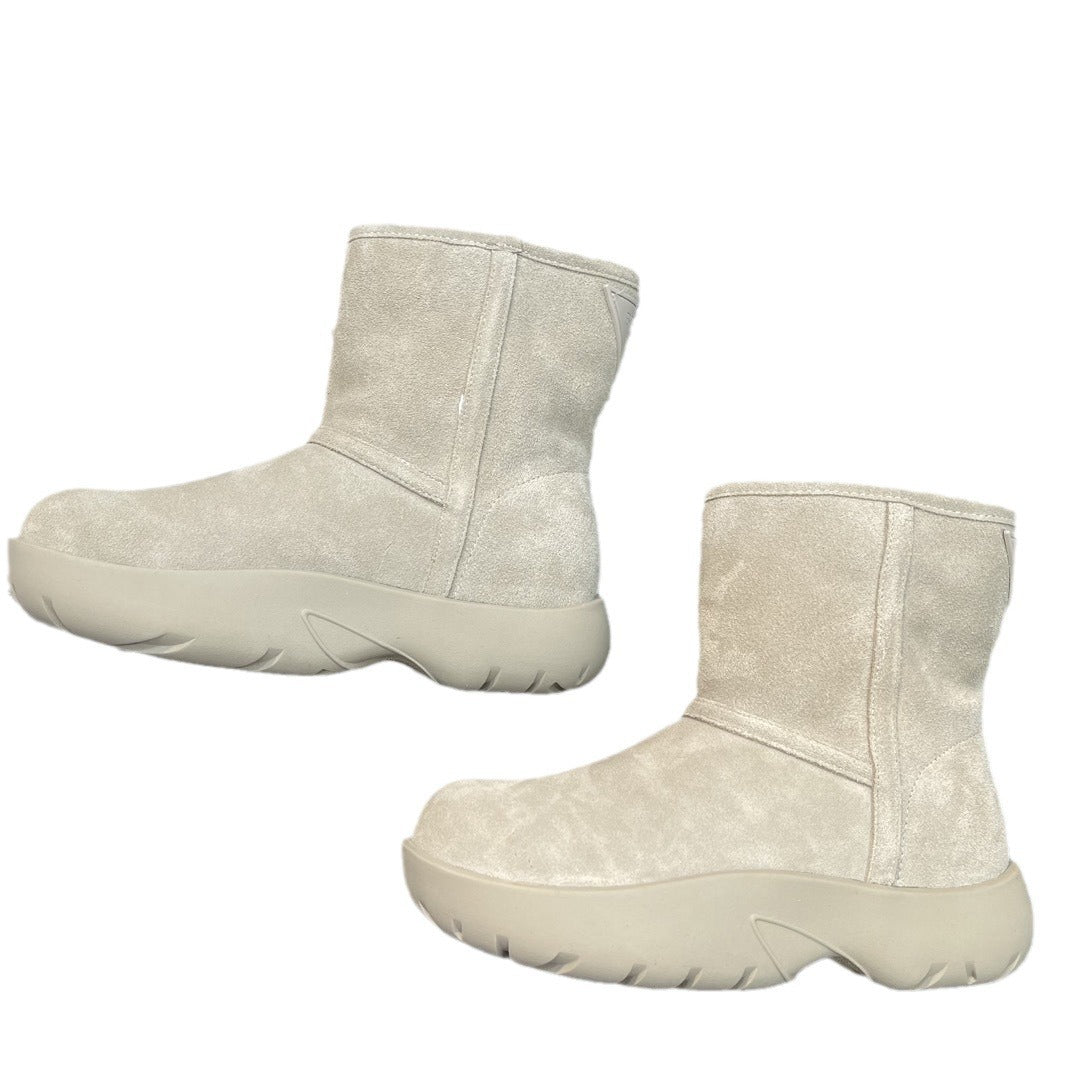 Women's Winter Triangle Mark Ankle Real With Fleece Lining Snow Boots