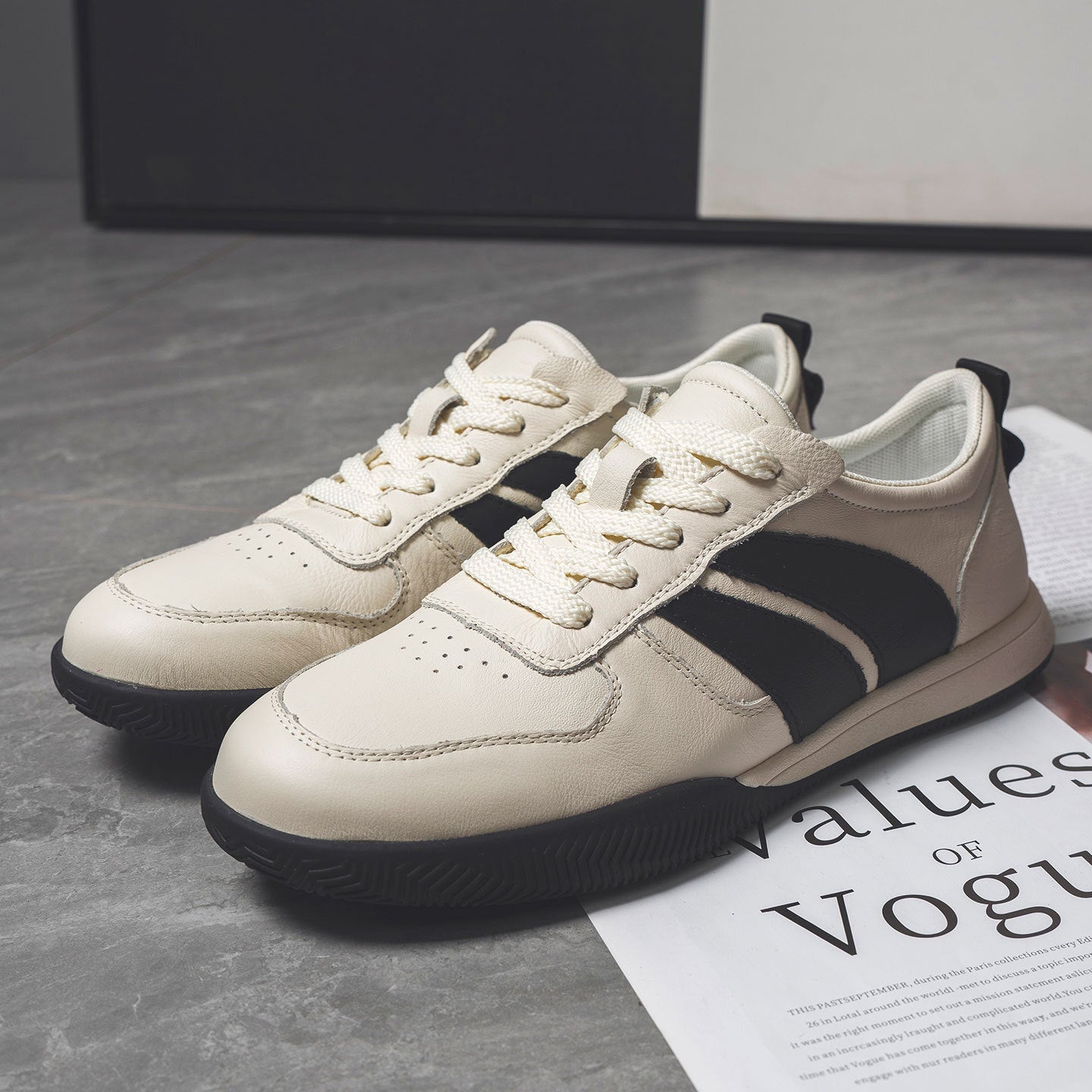 Men's Layer Cowhide Spring Pumps Genuine German Training Outdoor Men's Board Shoes