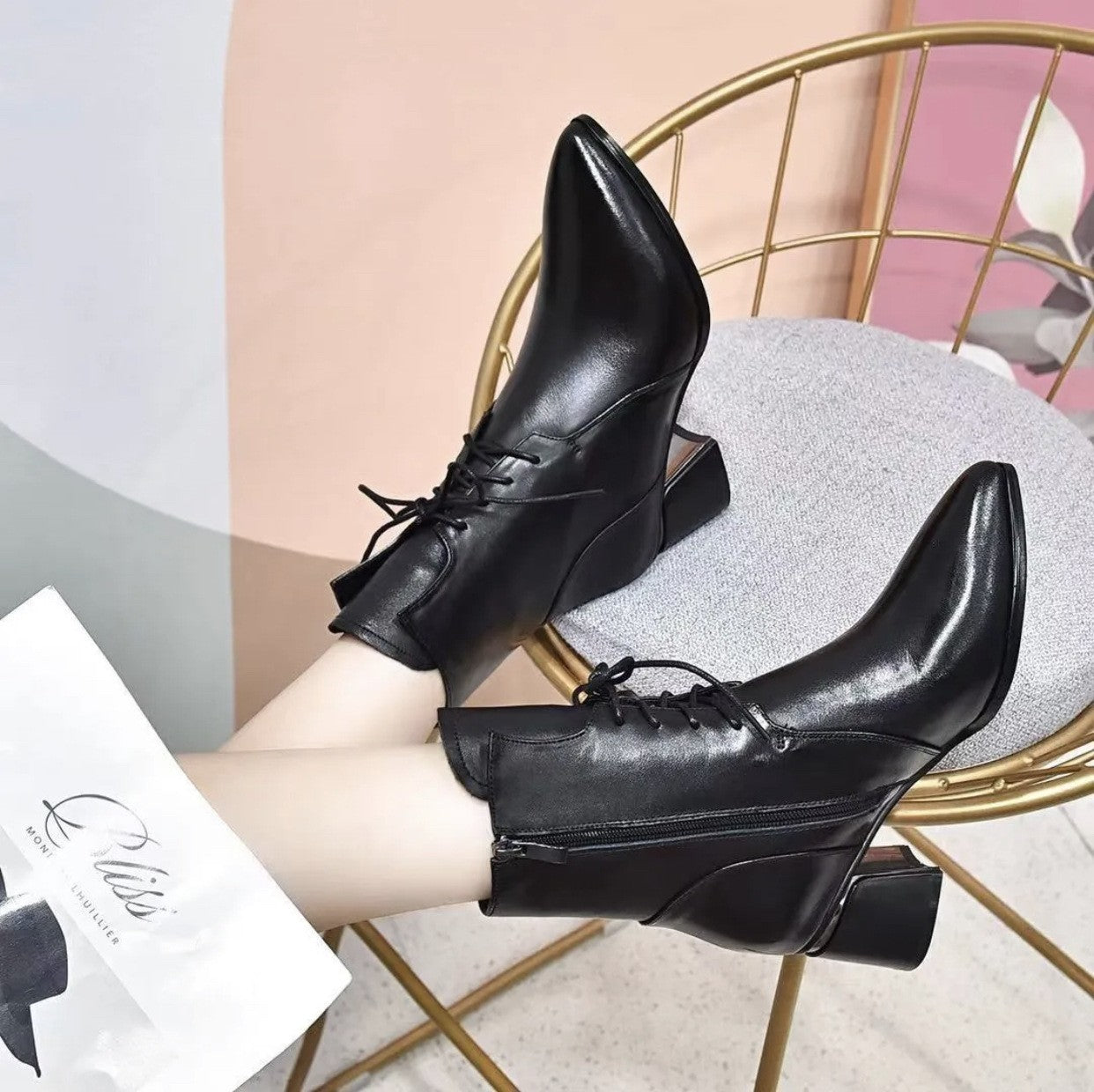 Women's Authentic Martin Autumn Flat Chunky Genuine Boots