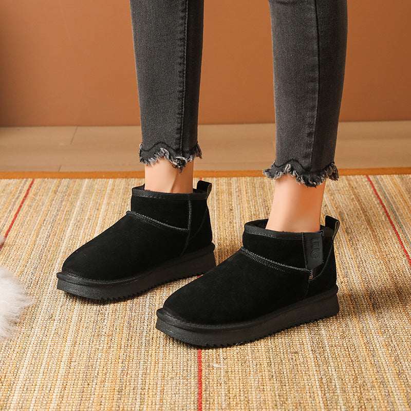 Women's Genuine Fleece Lined For Thick Fluff Women's Shoes