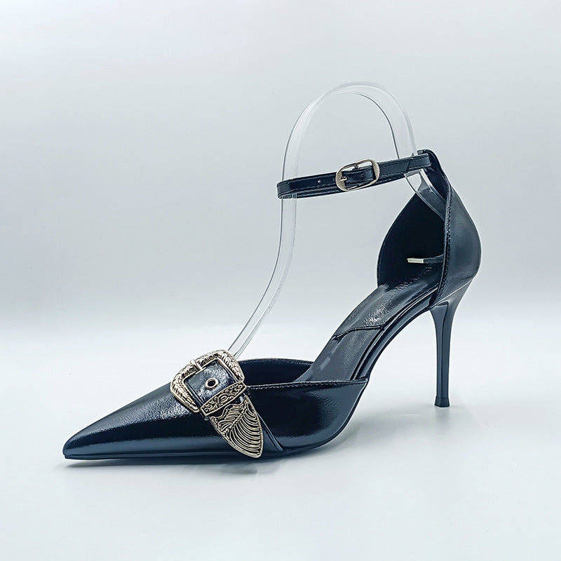 Women's Style Elegant Retro Word With Pointed Toe High Stiletto Women's Fashion Shoes