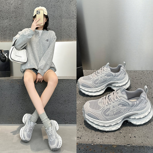 Women's Mesh Lightning Platform Heightened Daddy Spring Women's Sports Shoes