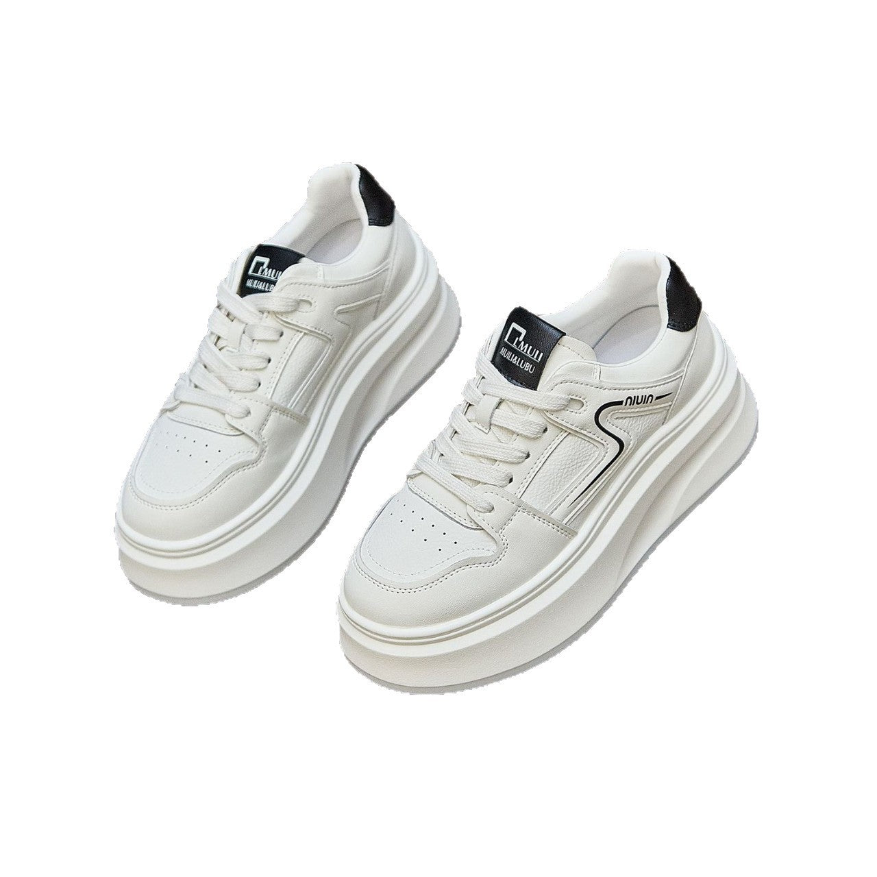 Women's White Breathable Hollow Mesh Small Height Increased Women's Casual Shoes
