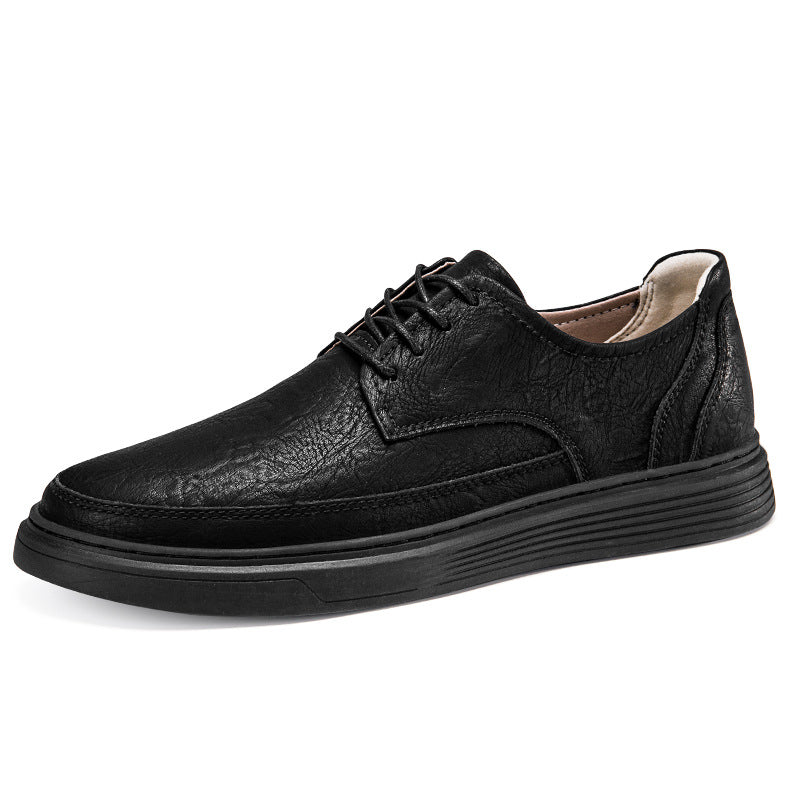 Men's Handmade Flat Spring Cowhide Breathable Hole Casual Shoes