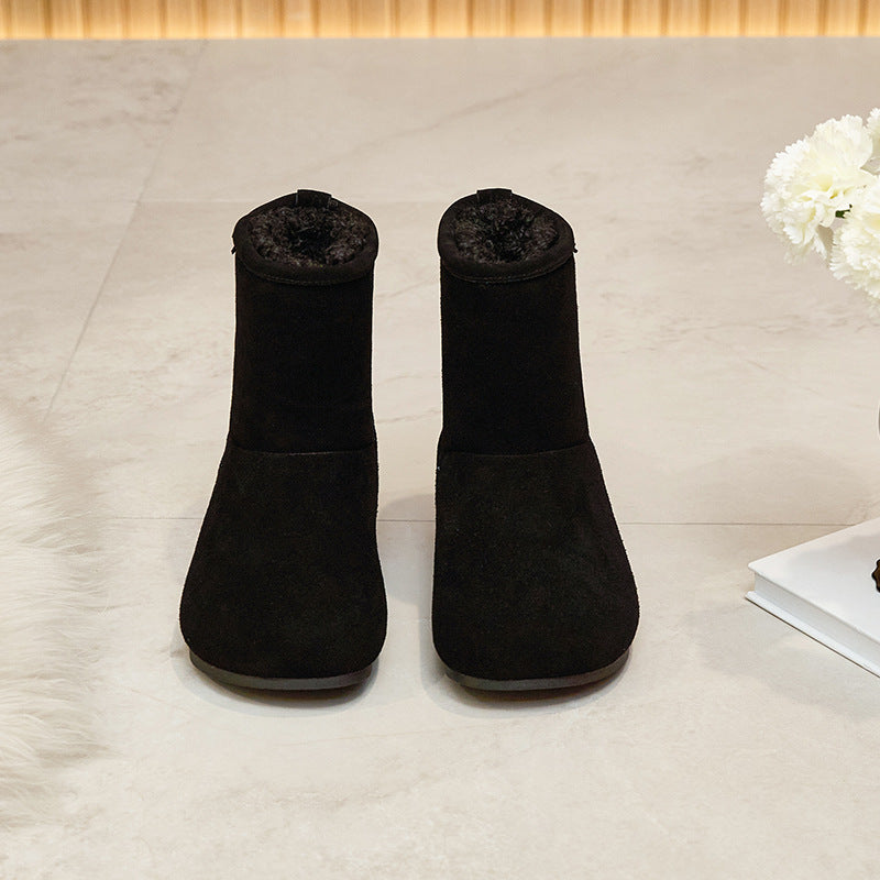 Women's Fashion Versatile Riding Flat Fashionable Sleeve Two-way Women's Snow Boots