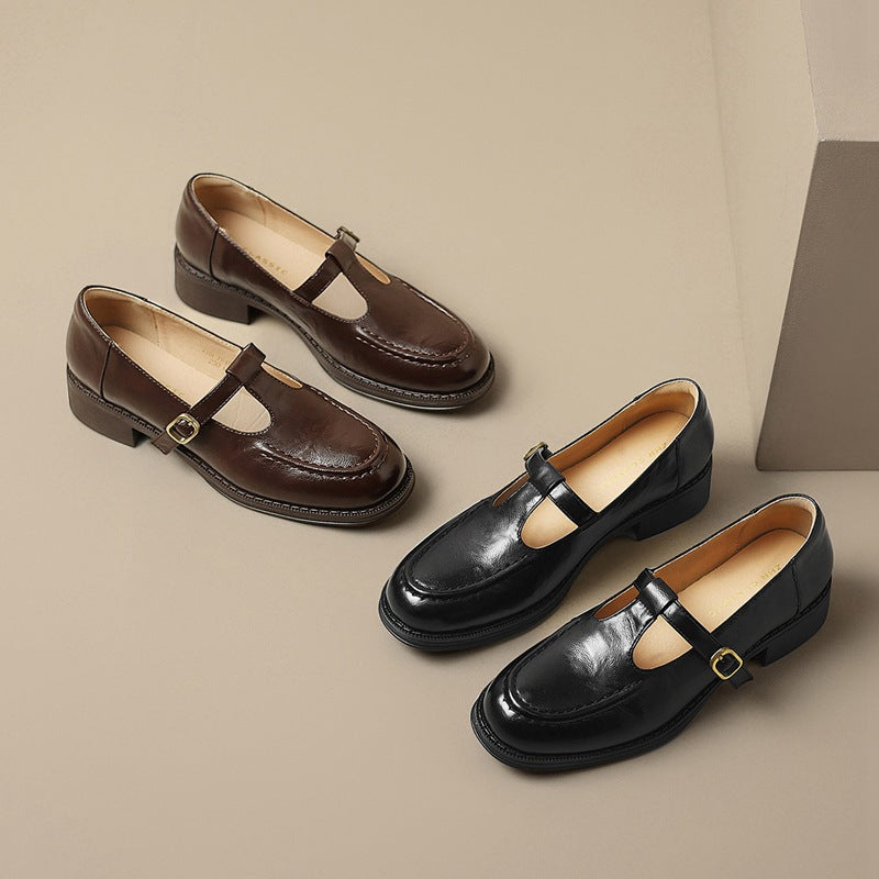 Women's Then Vintage Mary Jane British Round Toe French Women's Fashion Shoes