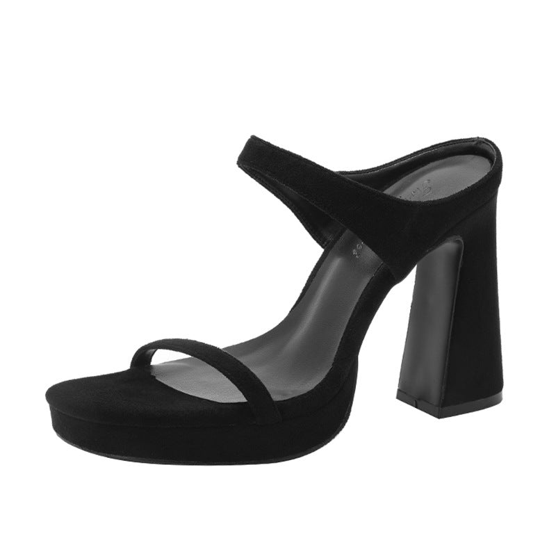 Women's Outer Wear Open Toe Thick Bottom High Heeled Sandals