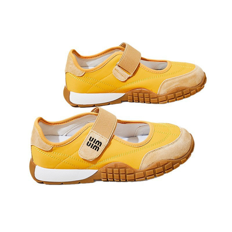 Women's Mary Jane Thick Bottom Velcro Breathable Women's Sports Shoes