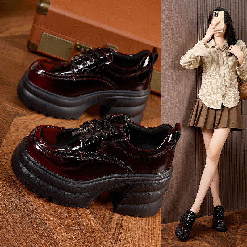 Women's Heightened Single Layer British Style Muffin Loafers