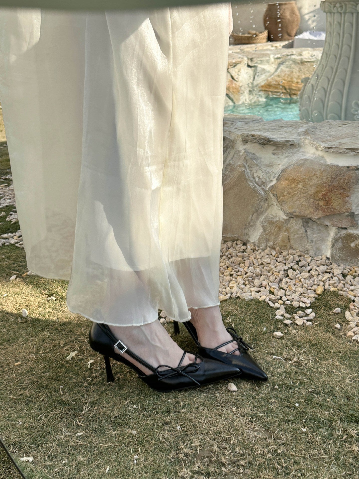 Women's Spring Pointed Toe Stiletto Temperament Slimming French Sexy Women's Fashion Shoes