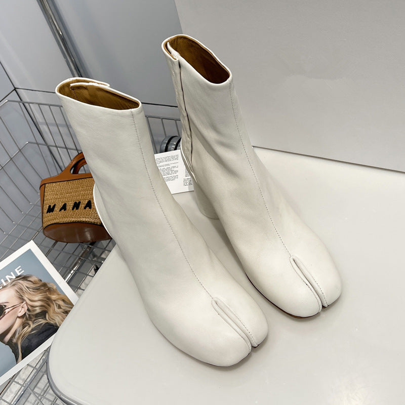 Women's Affordable Luxury Trotter Sheepskin Mid Chelsea High Women's Leather Boots