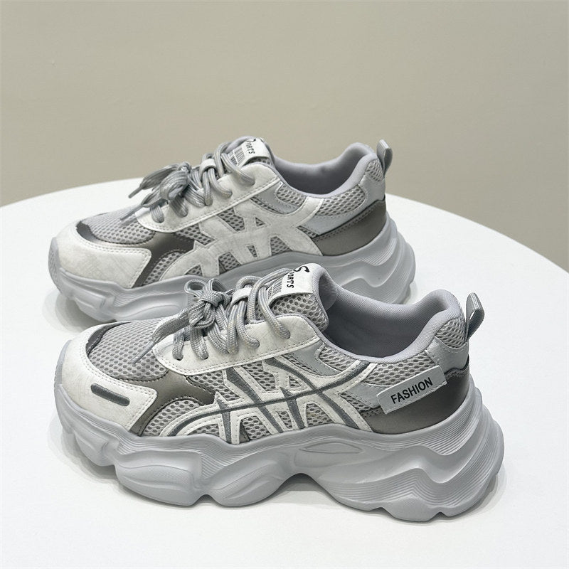 Women's Dad Platform Spring Small Elevator Wild Casual Shoes