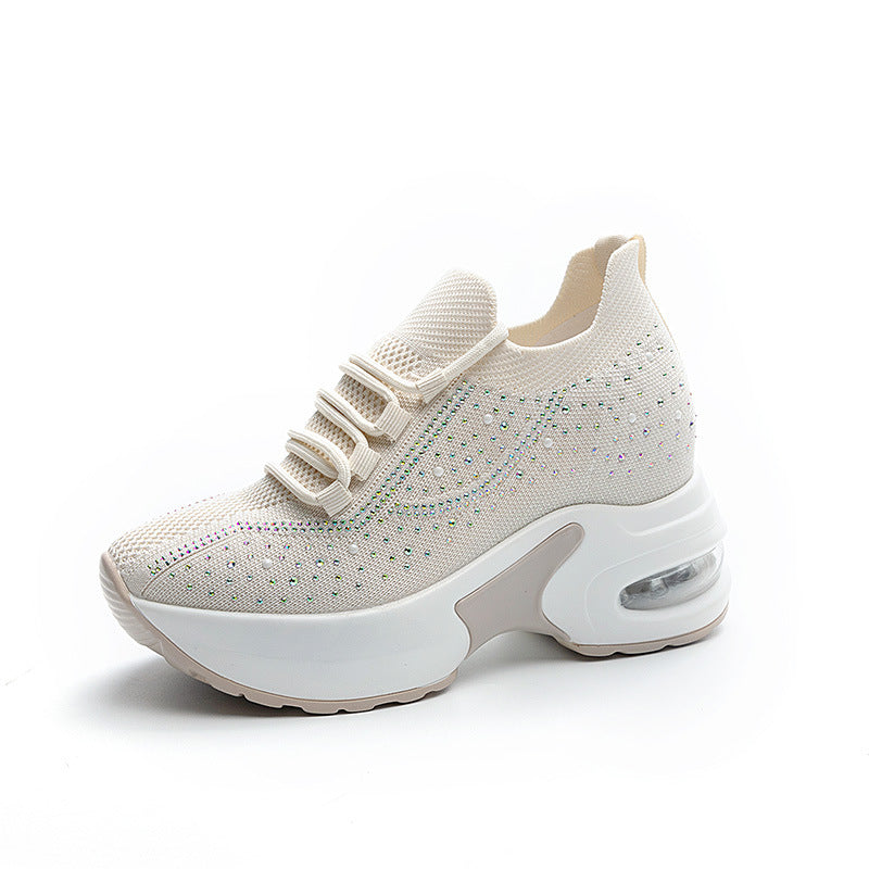 Women's & Men's Height Increasing Insole Mesh Breathable Hollowed Sneakers