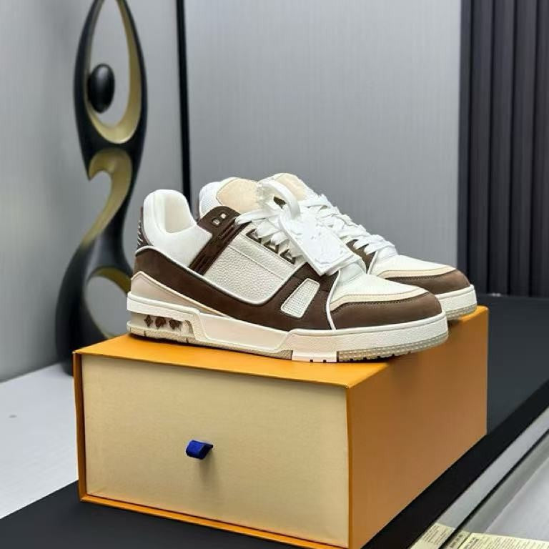 Women's & Men's Printed Light Luxury Rubber Outsole Couple Sneakers