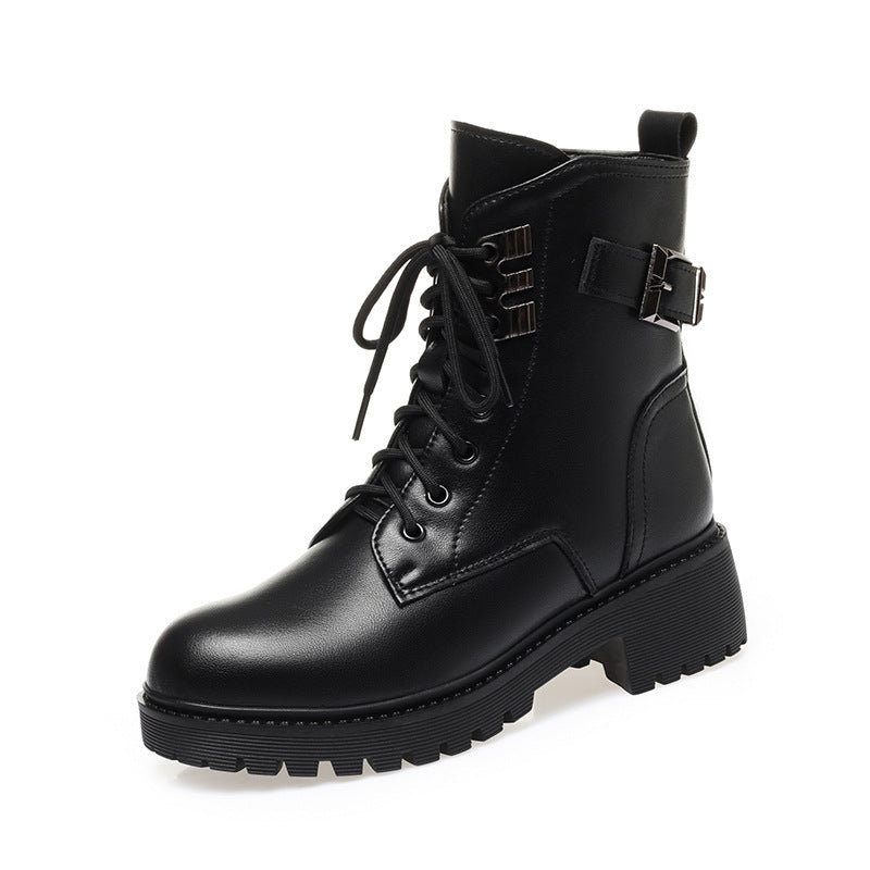 Women's Short Genuine Soft Bottom Winter With Veet Platform Fur Women's Leather Boots