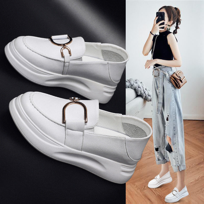 Women's Invisible With Hidden Two-way Genuine Half Breathable Slippers