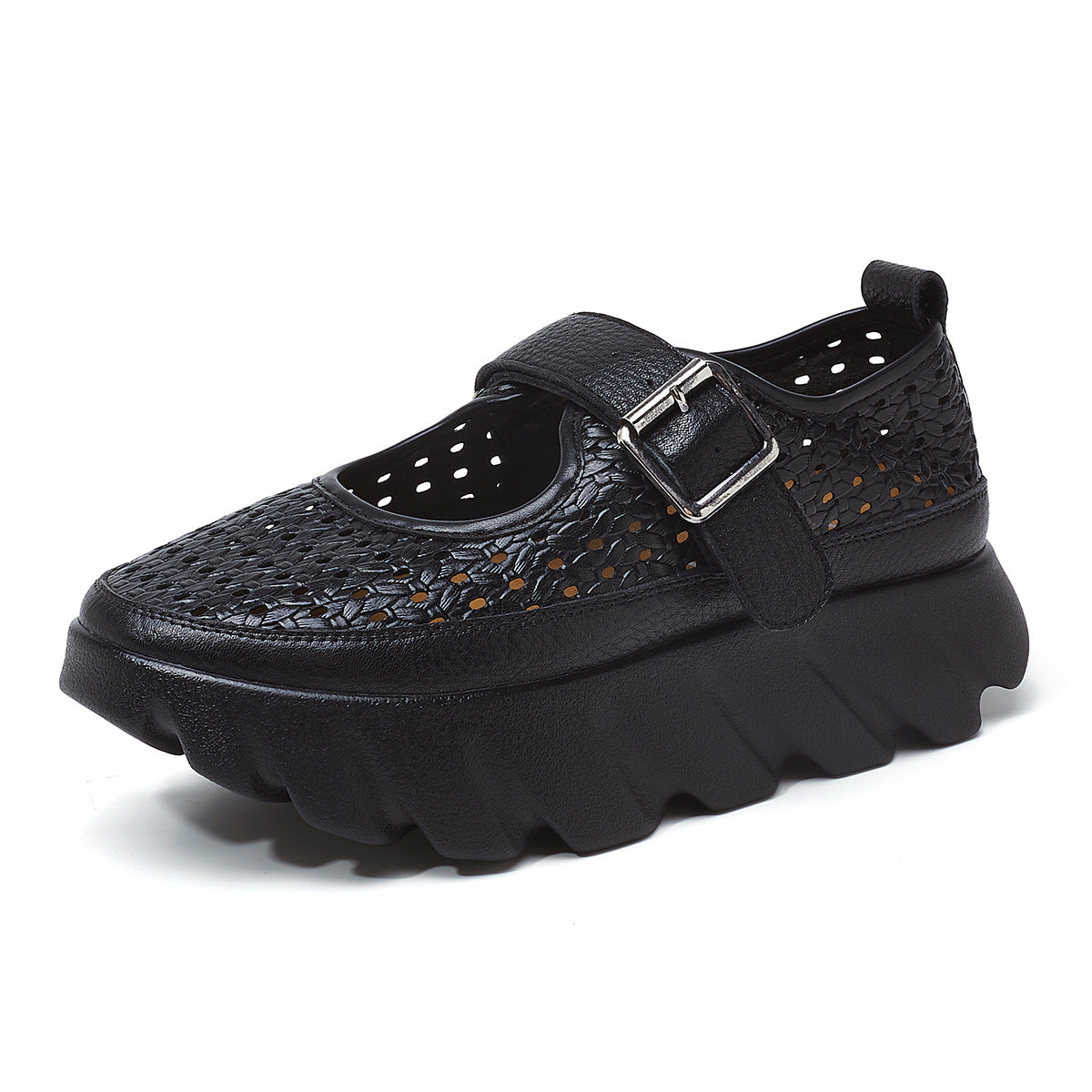Women's Low-cut Buckle Mom Thick Bottom Soft Platform Sandals