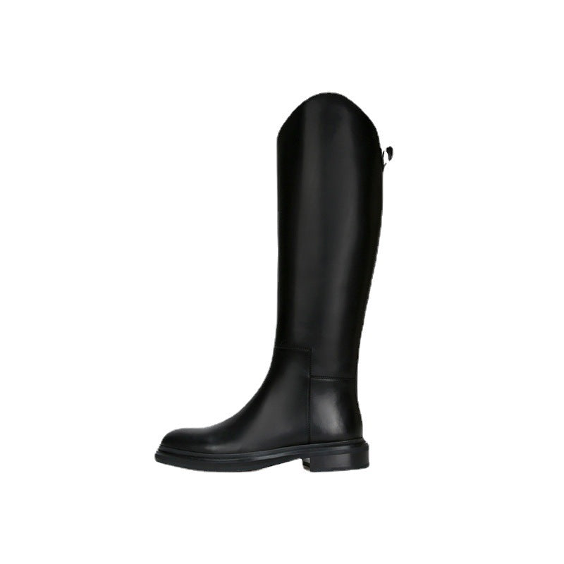 Women's Knight Thick-soled Smoke Pipe Below The Knee Long Boots