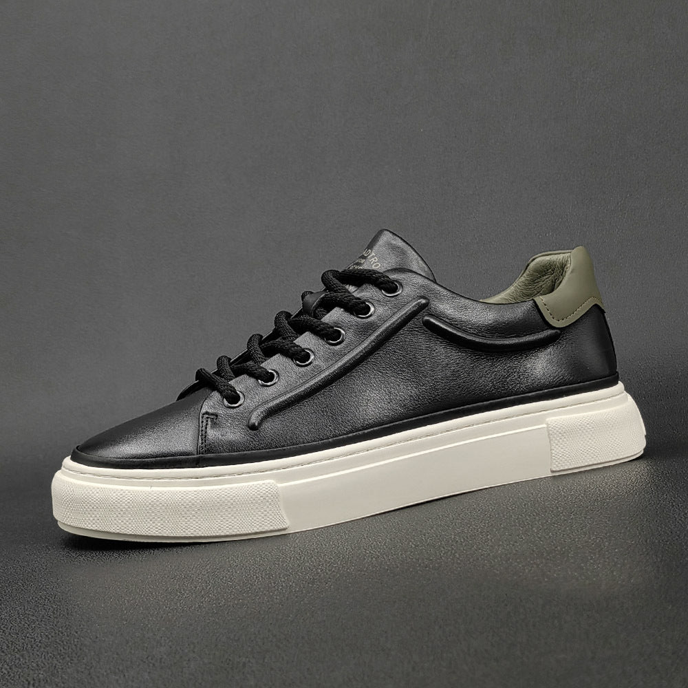 Men's Trendy Niche Autumn First Layer Cowhide Sneakers