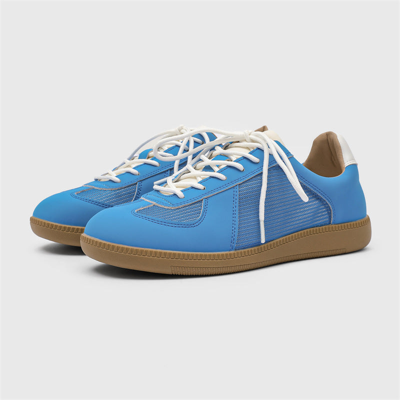 Men's Sports Round Toe Flat Bottom Lace Up Men's Board Shoes