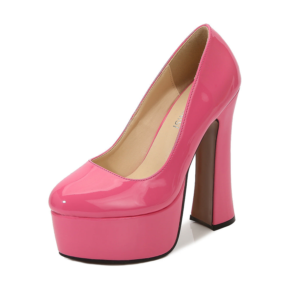 Car Model Cheongsam Catwalk Show High Female Chunky Platform Waterproof Heels