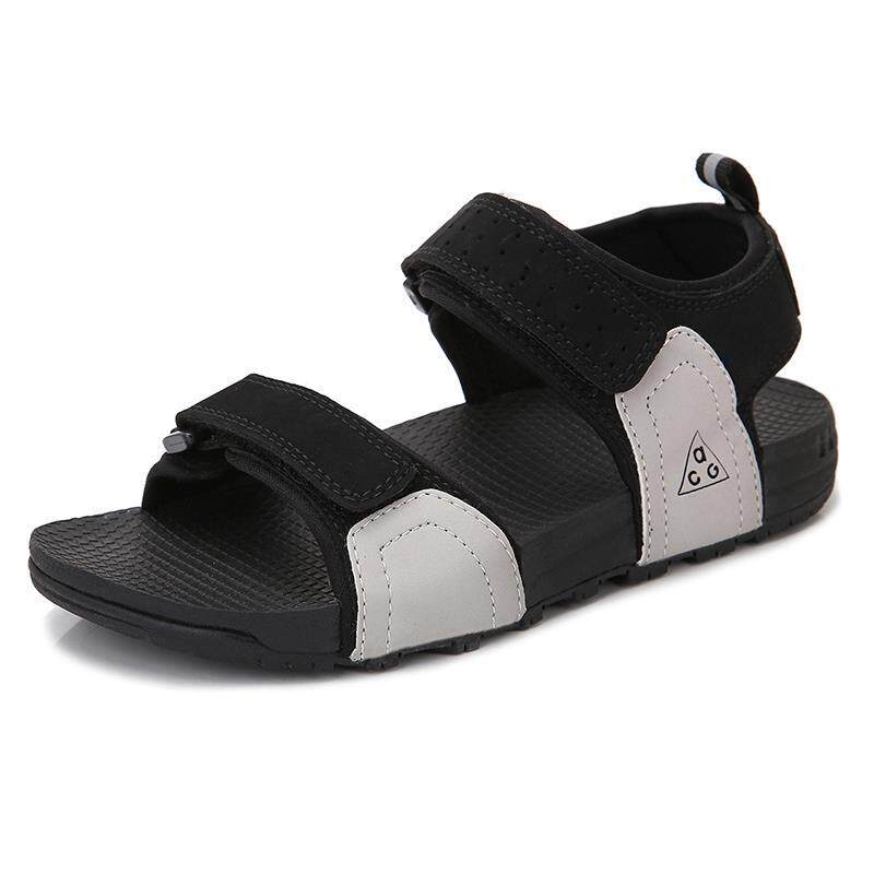 Women's Moms Summer Soft Bottom Flat Grandma Vietnam Large Size Velcro High Heeled Sandals