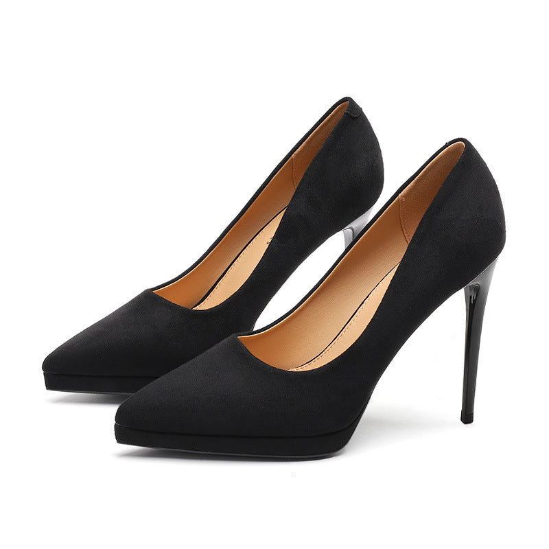 Women's Pumps Summer Pointed Patent Waterproof Platform Sexy Temperament Stiletto Women's Fashion Shoes