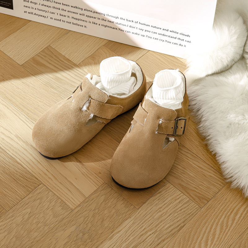 Women's Fleece-lined Thickened Warm Cotton Feeling Genuine Fluffy Women's Shoes