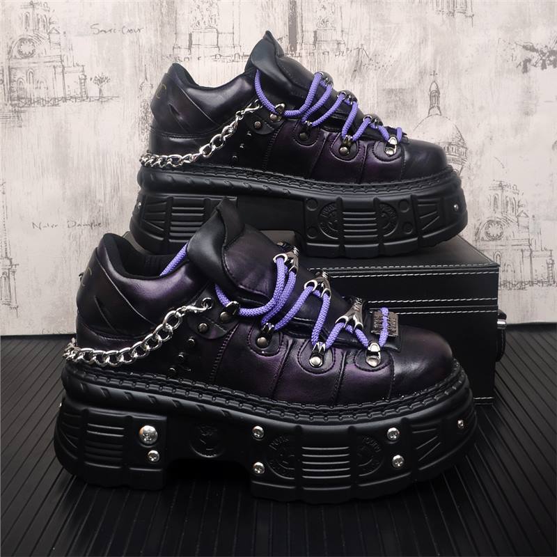 Men's Thick Bottom Fried Street Fashion Metal Hight Men's Shoes