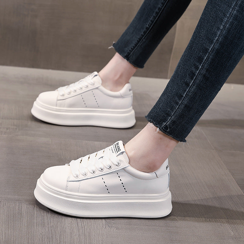 Women's Bottom White Autumn Simple Thick Board Casual Shoes