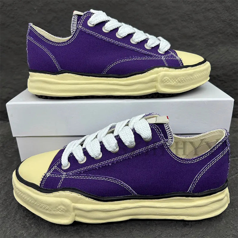 Women's & Men's Series Dissoed Thick Sole Increased Comfort Women's Canvas Shoes