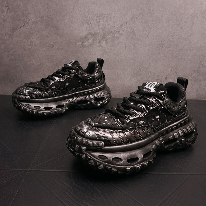 Men's Breathable Platform Dad Low Top Fashion Trend Men's Board Shoes