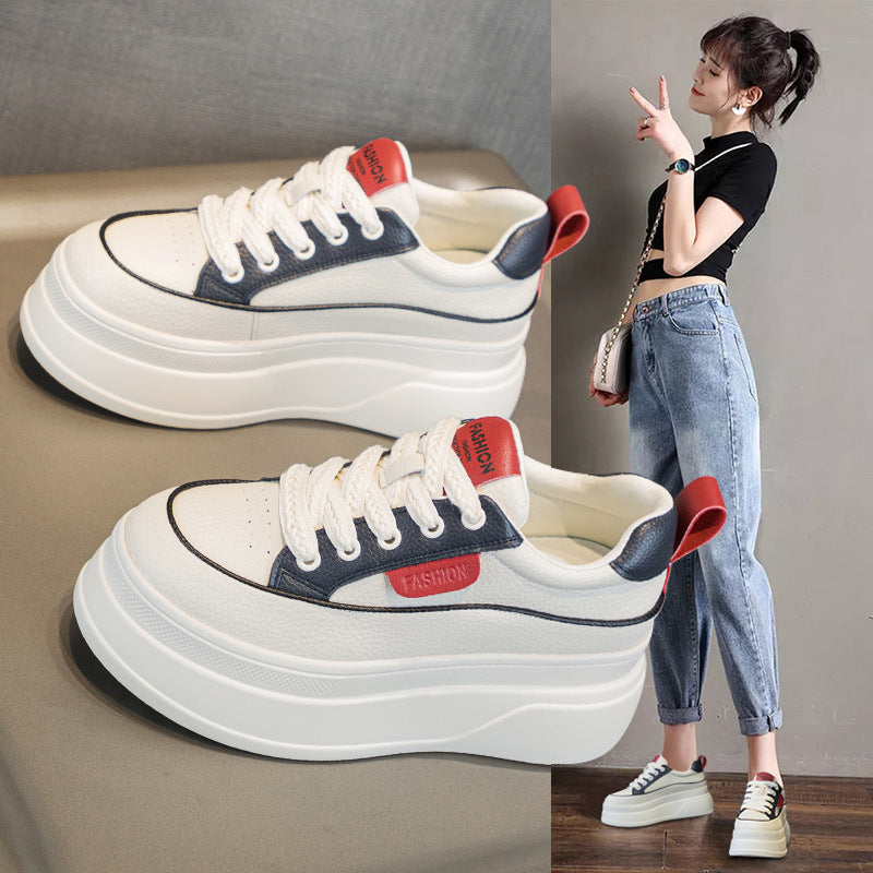 Women's White Small High Height Increasing Insole Women's Casual Shoes
