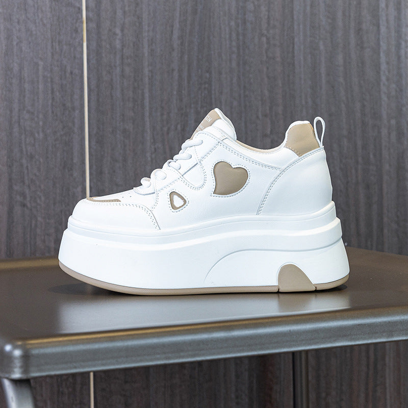 Women's & Men's Spring Platform Height Increasing Insole Korean Style Casual Shoes