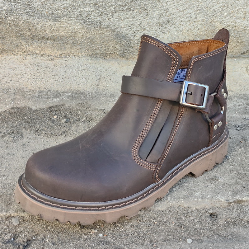 Men's Cowhide Outdoor Trendy Ankle Vintage Martin Boots