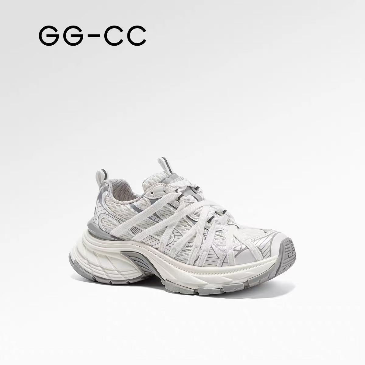 Wind Retro Distressed Binding Dad Gray Autumn Women's Casual Shoes