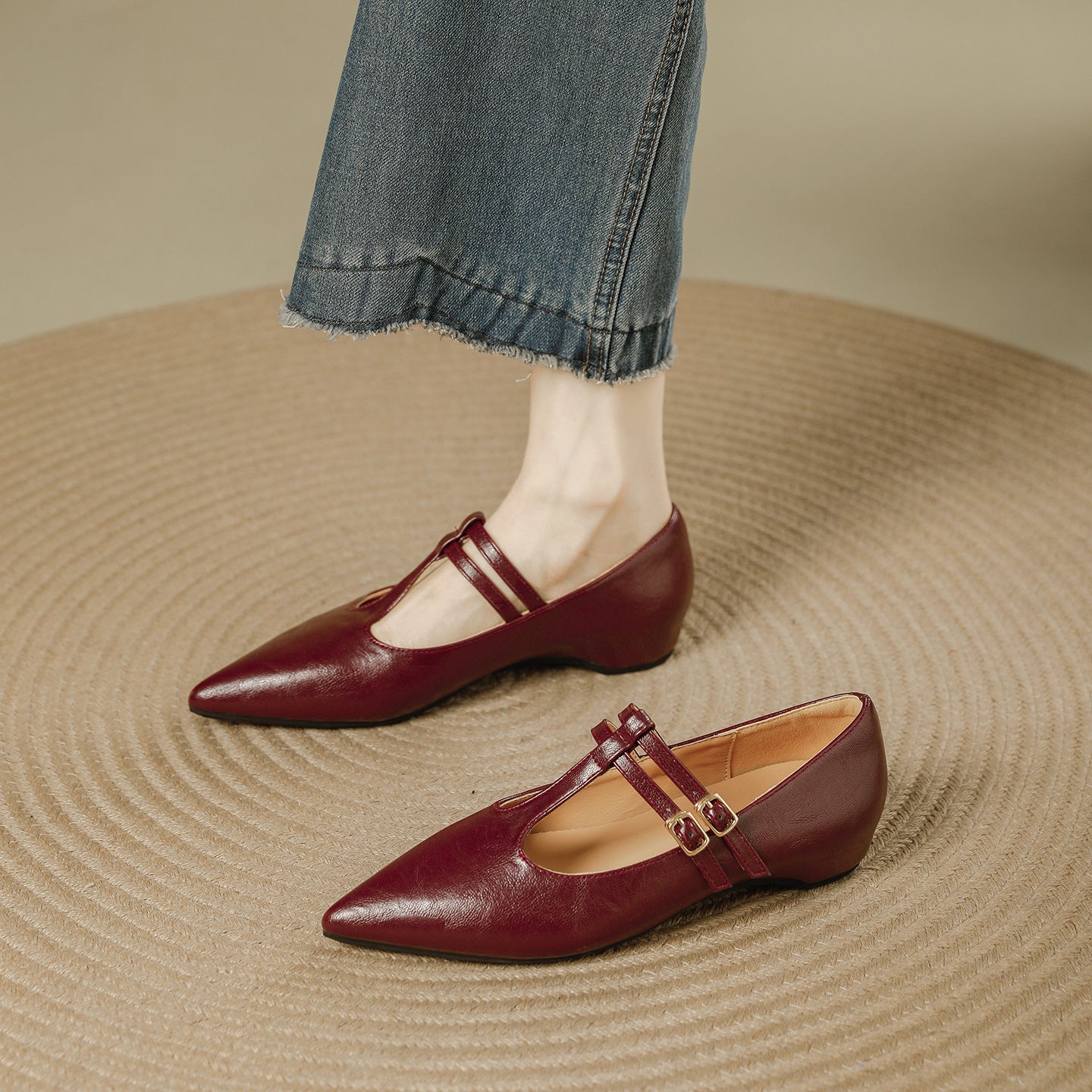 Women's Style Low-cut High Height Increasing Insole Wedge Pointed Toe Temperament Women's Fashion Shoes