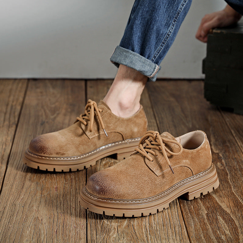 Men's Retro Big Toe Increased Martin Leather Shoes