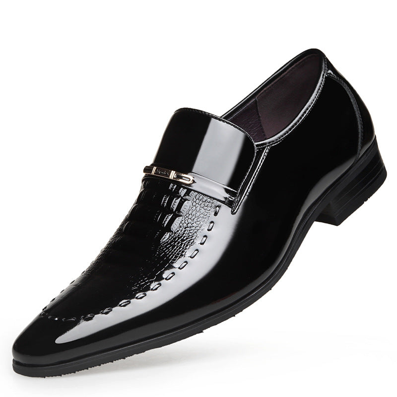 Men's Car Genuine Breathable Formal Wear Height Leather Shoes